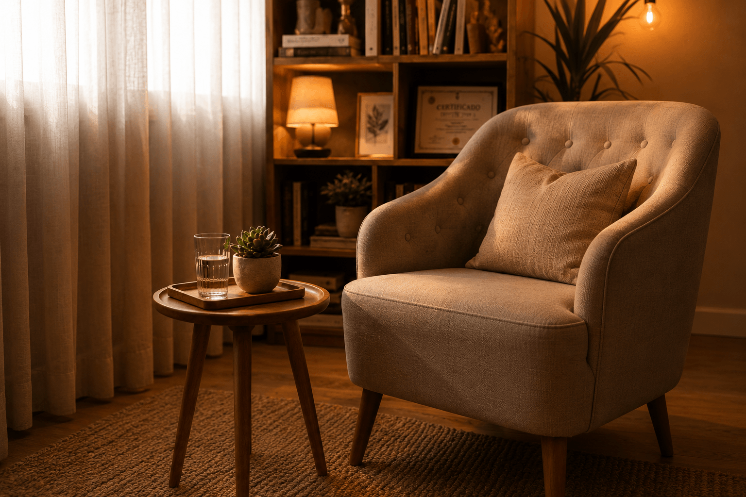 Espaço acolhedor consultório Clademir